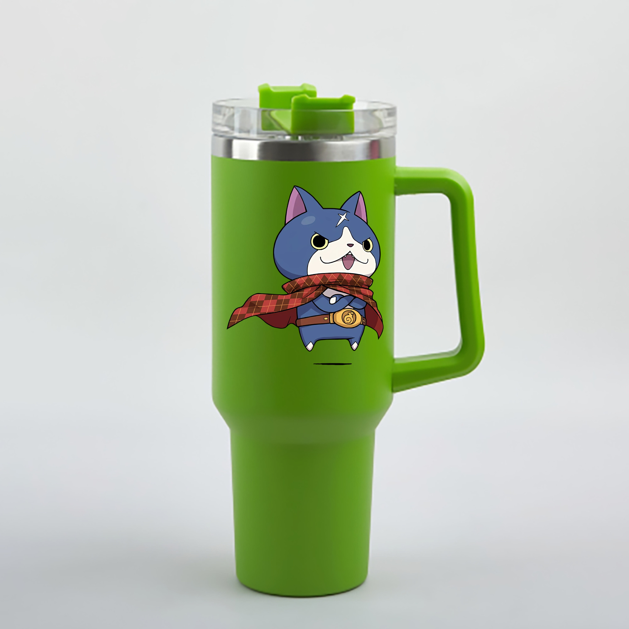 （画像用） 妖怪ウォッチ Yo-kai Watch 1200mL車用タンブラー - クリスタルステッカー（プラスチックストロー付き）